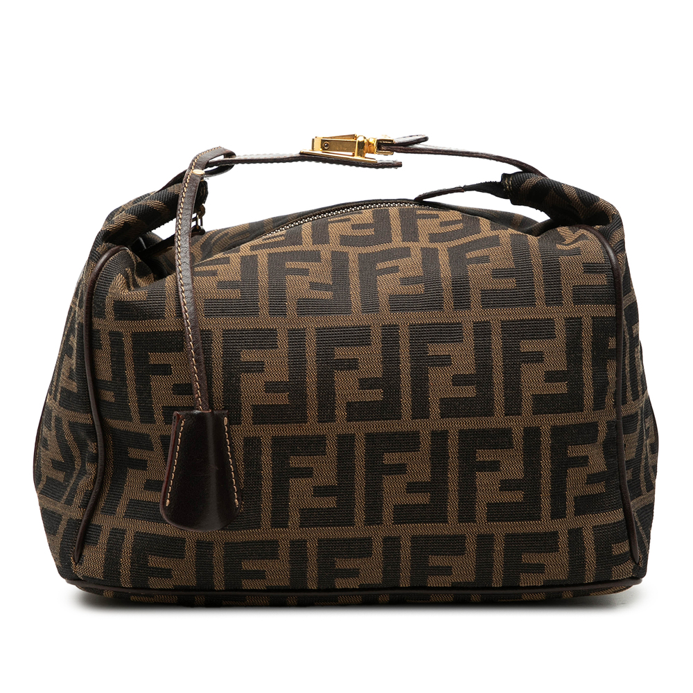Pre-Loved Fendi Zucca Canvas Vanity Cosmetic Bag
